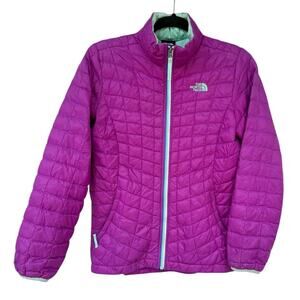 The North Face Hot Pink Fuschia Zip Nylon Package Kids L 14 Jacket (women's sm)